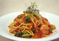 Shrimp tomato spaghetti